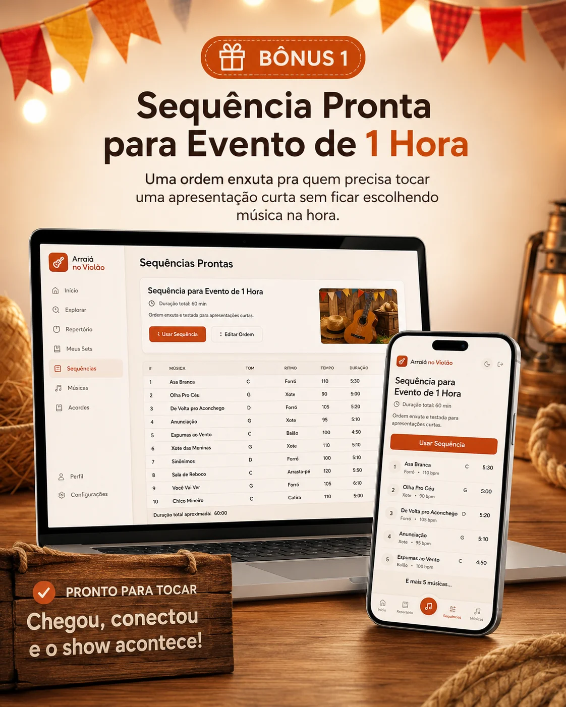 Bônus 1: Sequência Pronta para Evento de 1 Hora