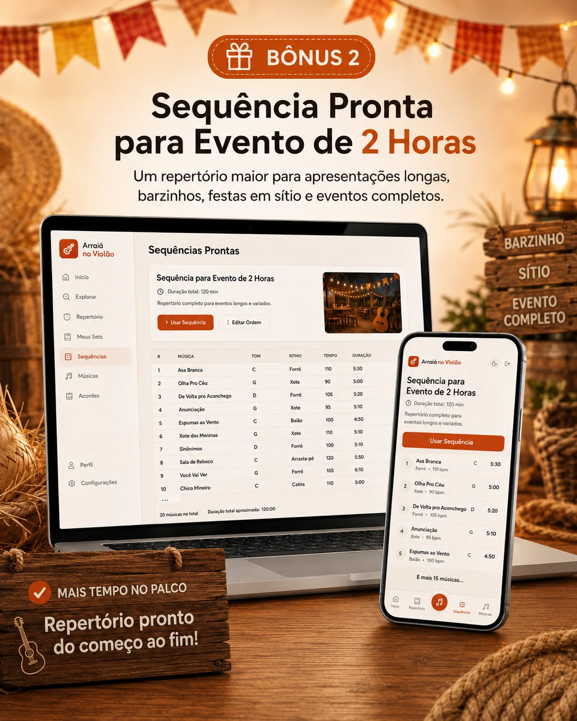Bônus 2: Sequência Pronta para Evento de 2 Horas