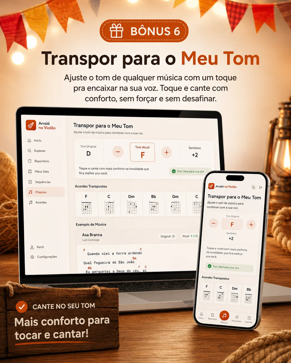 Bônus 6: Transpor para o Meu Tom